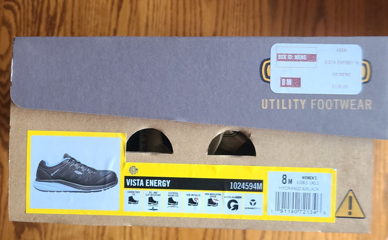 Sneaker da donna Keen Vista Energy nere taglia 8M calzature utility punta in fibra di carbonio