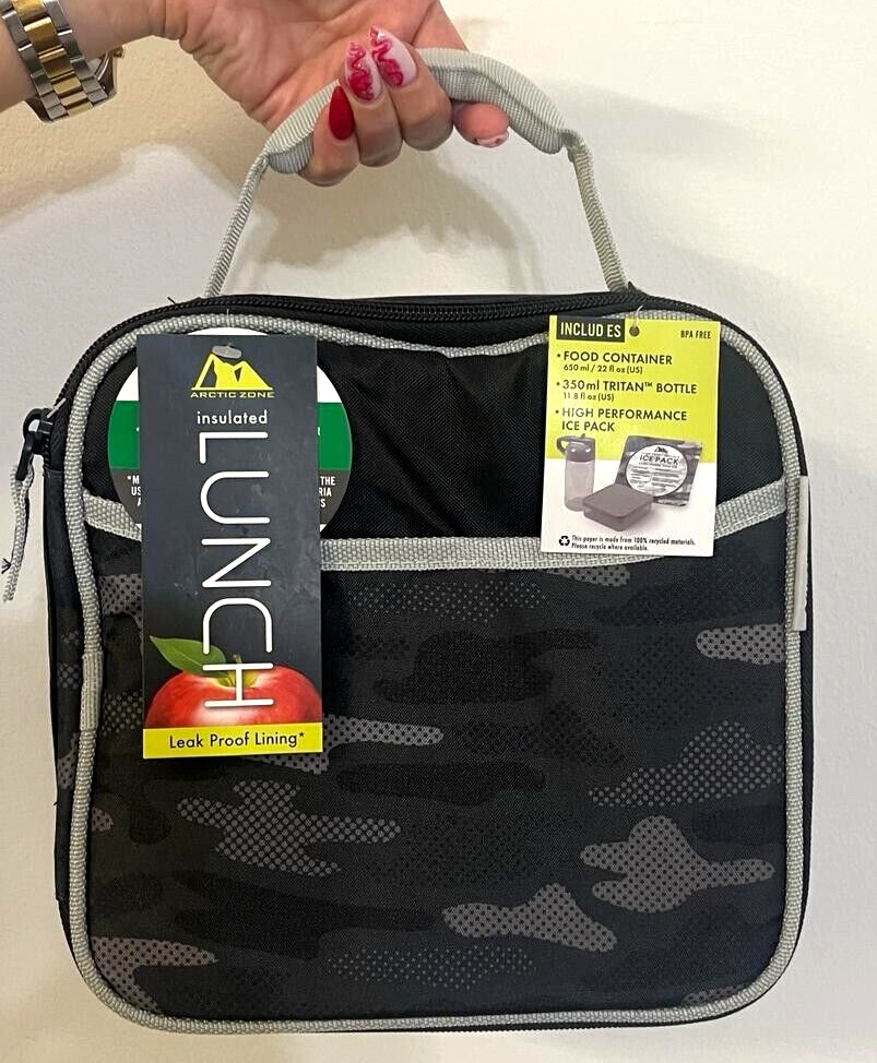 Set Arctic Zone 4 Piece Camo, Insulated Camouflage Lunch Bag