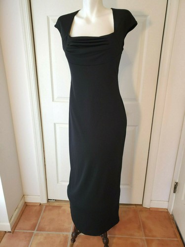 Center Slit Front Ribbed Dip Long Dress 