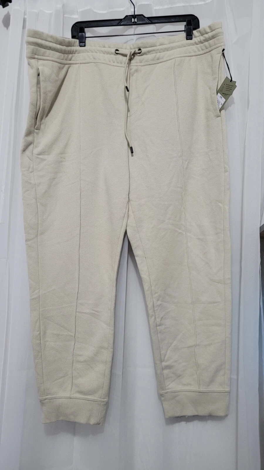 Men's XXL Knit Jogger Pants Light Taupe Elastic Waistband - Goodfellow & Co