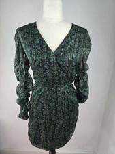 NWT WALTER BAKER Small Women's Green Black Floral Dress Holiday
