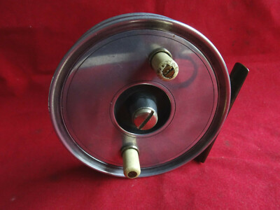 A X-RARE UNNAMED 3 3/4'' J W YOUNG PATTERN 7 HEAVILY CONTRACTED FLY REEL