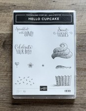 Stampin Up Hello Cupcake Photopolymer Stamps 10-Piece Set Baking Sweets RETIRED