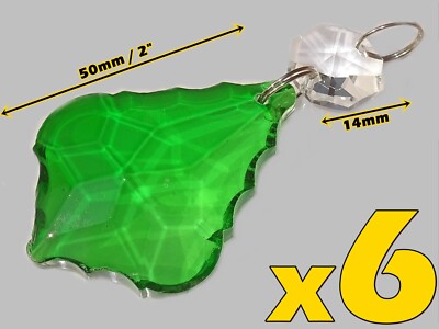 Oval oder Wassertropfen grün geschliffenes Glas Kronleuchter Kristalle Hochzeit Perlen Lichtteile