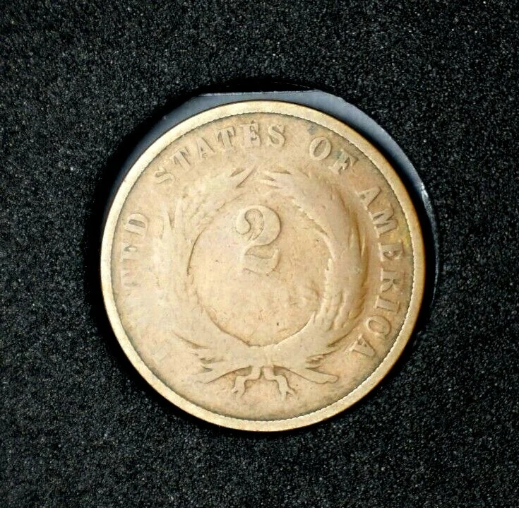 1868 2 Cent Piece~Large Motto~AG~About Good~ - Image 2 of 4