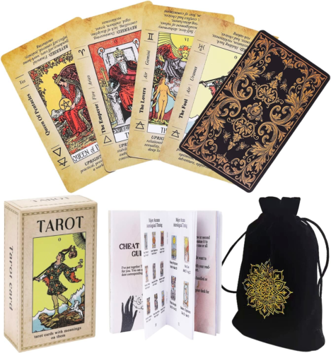 Tarot Cards Deck For Beginners Meanings On Them Vintage Card With Guidebook Gam - Picture 1 of 9