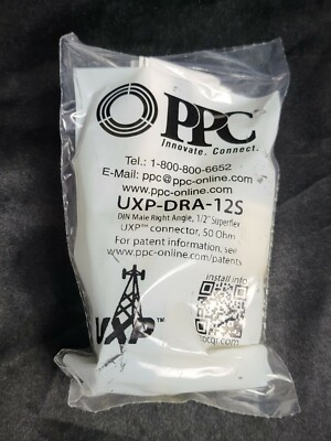 JMA UXP-DRA-12S Connector DIN Male Right Angle, 1/2'' Superflex UXP, 50 Ohm