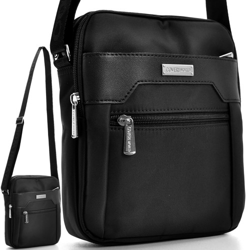 COVERI borsello uomo borsa tracolla sport nylon nero tessuto casual piccolo  moda | eBay