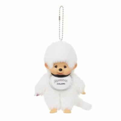Monchhichi COLORS Plush doll Keychain White Sekiguchi | eBay