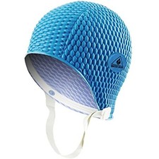 Water Gear, Natural Rubber Swim Bubble Cap Blue, Medium Pool Cap Protect Hair