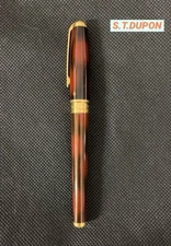 S.T.Dupon Classique Lacquer Tortoise Cap type Ballpoint Pen (No Box) Vintage F/S
