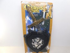 Vintage MEDIEVAL King Knights Sword Dragon Shield PLASTIC Toys Pretend Play