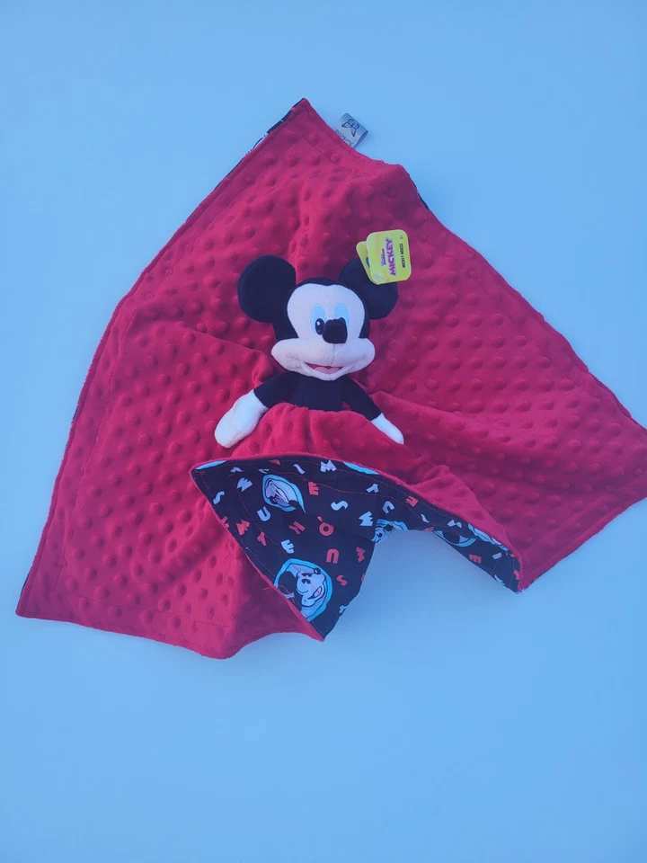 Manta de seguridad de felpa Lovey Mickey Mouse para bebés y niños pequeños, algodón 18 x 20 Foto 4 de 4
