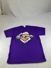 Baltimore Ravens Shirt Mens Large Purple Superman Breakthrough NFL Football