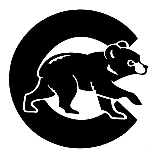 Chicago Cubs Bear Logo Baseball Car Truck Window Laptop Wall Vinyl ...