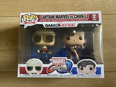 Funko Pop Captain Marvel Vs Chun-Li Figuren MIB Brandneu!!