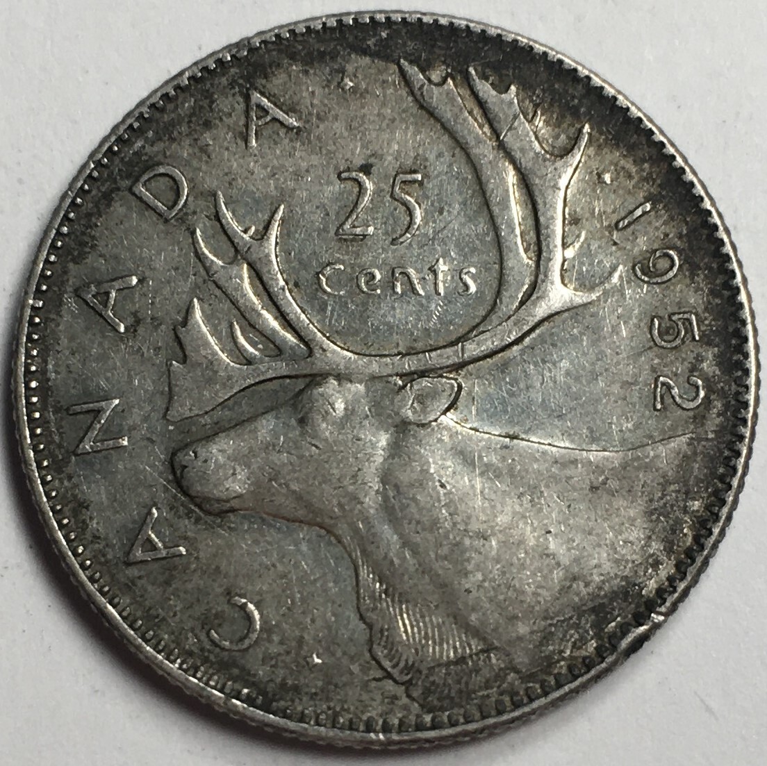 1952 Canada 25 Cents - George VI - Extremely Fine (XF) KM#44 80