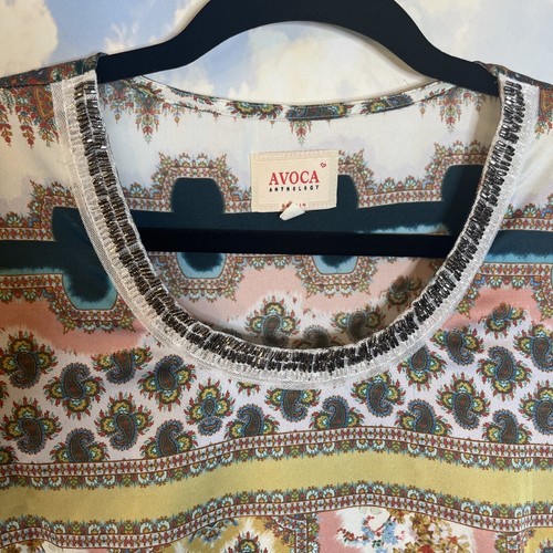 Avoca Anthology Dublin Fleur Printed Dress with Beaded Neckline. Size 3.#T - Picture 4 of 21
