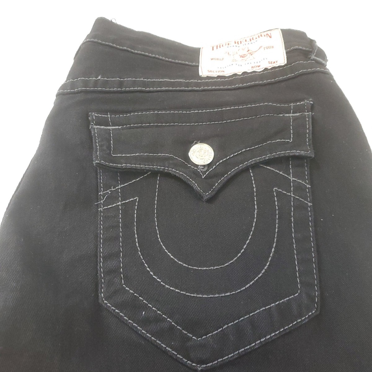 True Religion Ricky Flap SN Relaxed Straight Black True Religion Ricky Flap SN Relaxed Straight Black
