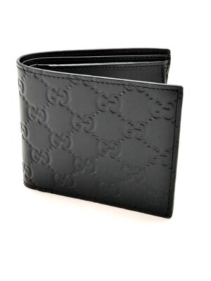 Black Gucci GG Bifold Coin Wallet - New | eBay