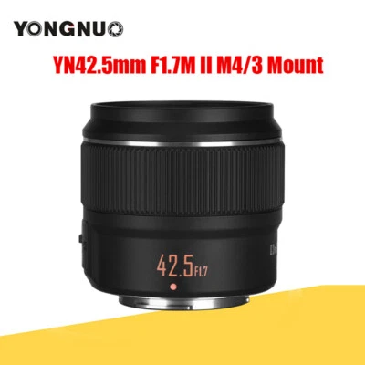 YONGNUO YN42.5mm 42.5mm F1.7M II STM AF/MF Lens for M4/3 mount Panasonic Olympus