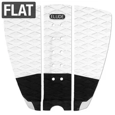 ELUDE Surfboard Traction Pad, Flat, Full Size, 3M Adhesive - White/Black