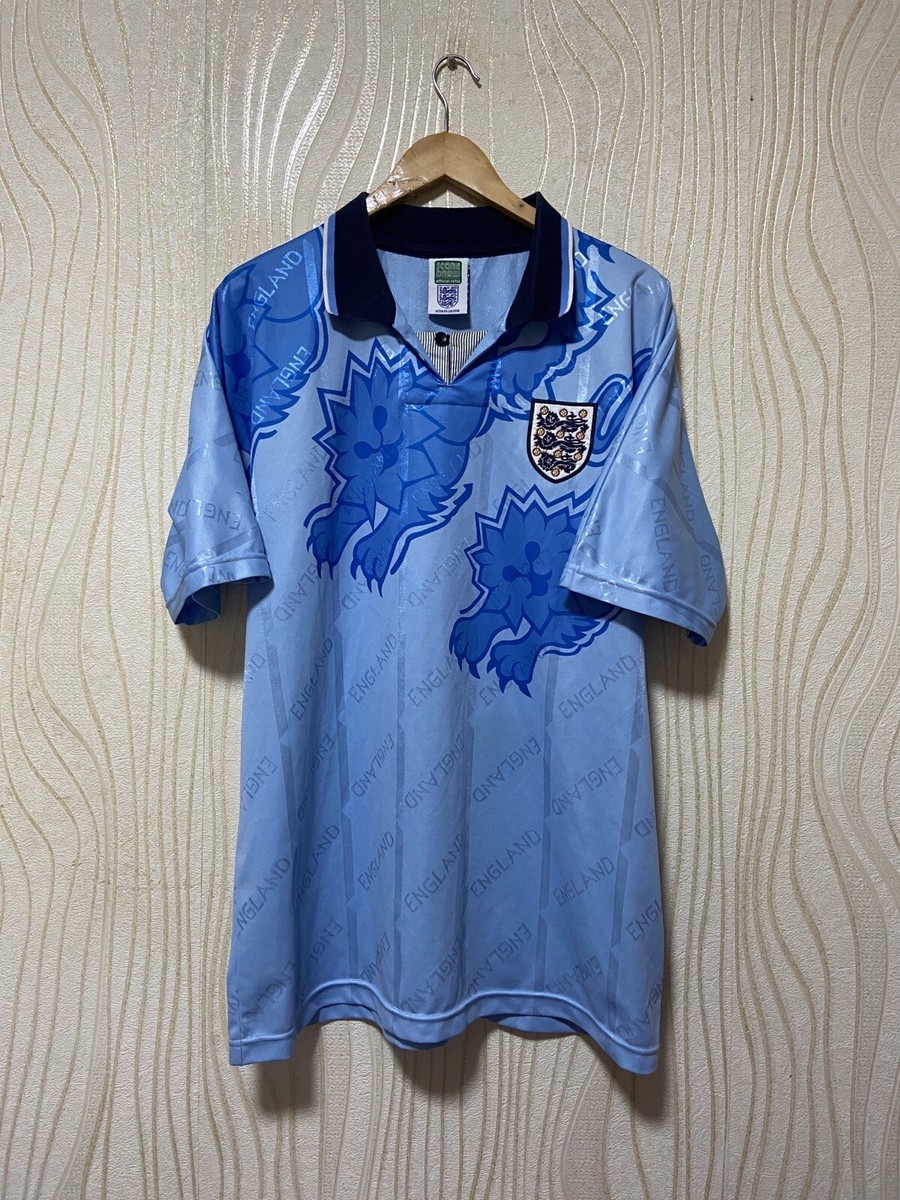 Away Shirt Blue England Shirt Retro England Football Shirt Blue