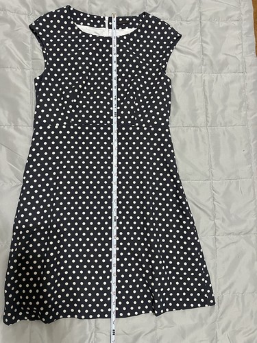 Peserico Dark Gray/White A-line Knee Lengt Size 8/44 Made in Italy - Picture 7 of 8