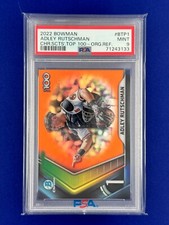 2022 Bowman Scouts Top 100 ADLEY RUTSCHMAN #BTP-1 Orange Refractor #1/25 PSA 9