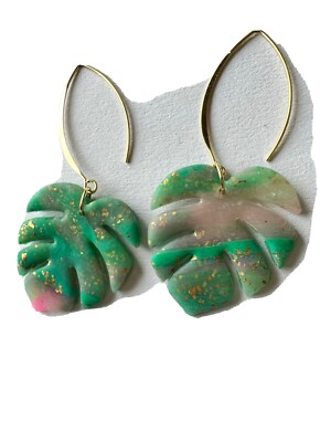 Handgefertigte einzigartige Polymer Clay Ohrringe - durchbohrte Ohren