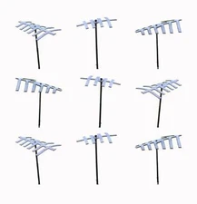 Rooftop TV antennas 9 Pack to super Building Rooftops O scale Model 1/48 scale