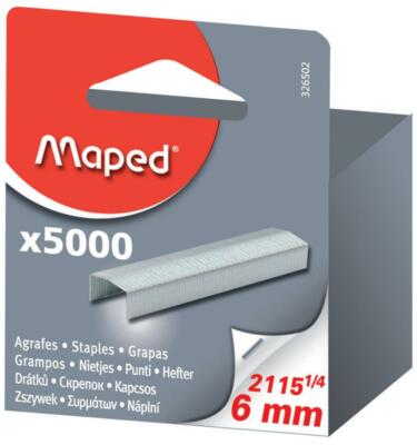 Maped Heftklammern Tackerklammern BB 8/4, verkupfert, Großpackung 5.000 Stück