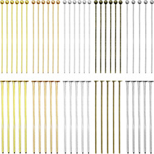 1000Pcs Assorted Head Pins Set for Jewelry Making,Includes 500Pcs Ball Head Pins