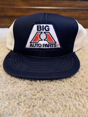 Vintage Big A Auto Parts Snapback Trucker Hat Mesh Gas Oil Advertising