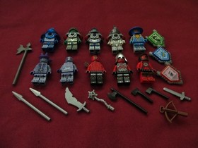 LEGO Nexo Knights Minifigures LOT. 10 Figures , Shields , Weapons,Armor