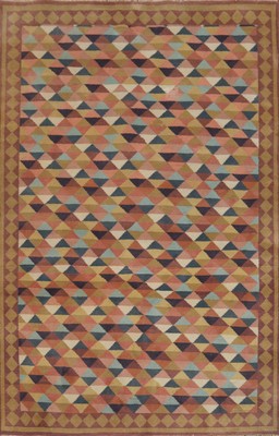 Handmade Multicolor Modern Wool Vegetable Dye Gabbeh Living Room Area Rug 6x8 Ft