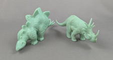 Dinosaurs Marx Vtg 1970s Mint Green Plastic Prehistoric Playset Set of 2