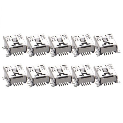 10 Stueck -USB B-Typ Buchse 5-Pin 180° SMD  PCB Stecker Adapter fuer Loetan3490