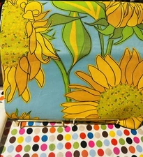 Vintage  Sunflowers Fabric Sole by Valori Wells Free Spirit long76  X 44" wide