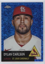2022 Chrome Platinum Anniversary Blue Mini-Diamond Refractor Dylan Carlson 0c2