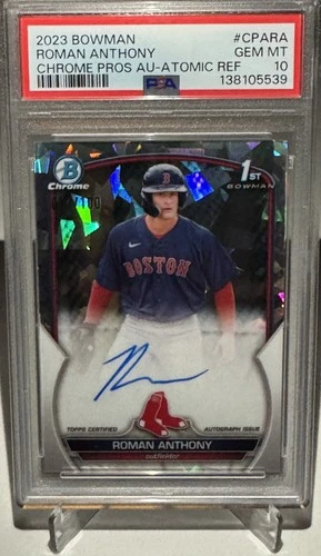 2023 Bowman - Roman Anthony - 1st Bowman - Atomic Auto - 77/100 - PSA 10 Gem!