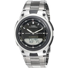  Orologio Uomo Casio ILLUMINATOR TELEMEMO 30 Nero Argentato (Ø 40 mm)