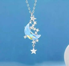 Fashion Chic Boho Moon & Star Shiny Pendant Necklace Women Girls Holiday Gift