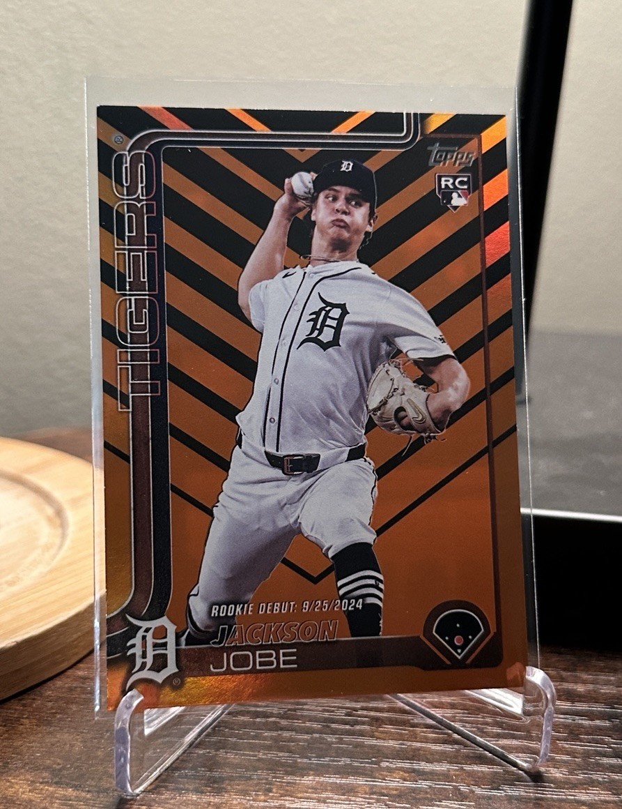 Jackson Jobe 2025 Topps Update Series Rookie Debut Holiday Paralell #US193 (RC)