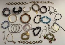 24 Bracelets - Lot of Costume Jewelry - See Pics - NICE