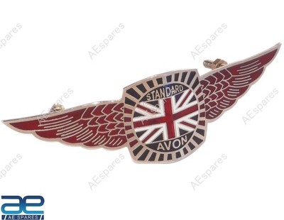 Avon Emaille Wings Kühlergrill Abzeichen Automblem Schwarz Stahl
