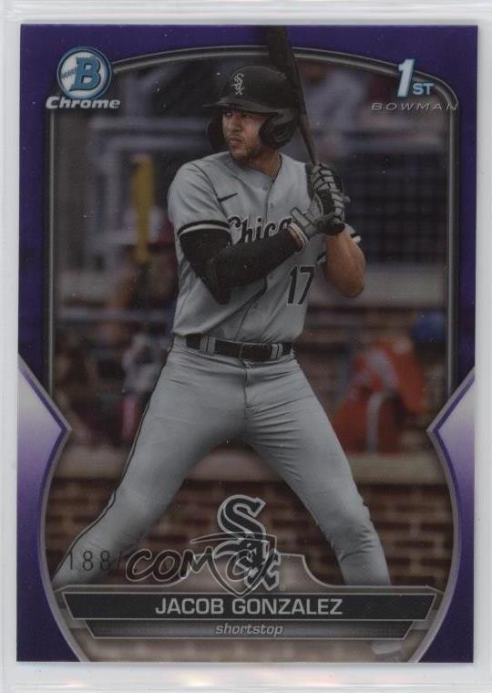 2023 Bowman Draft Chrome Purple Refractor 188/250 Jacob Gonzalez #BDC-167 08uu