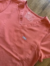 FIGS Catarina Scrub Top Women's Medium Terracotta Orange PO 2829 Rare Retired
