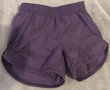 All In Motion Girls Size XS 4-5 4" Inseam Activewear Shorts Purple