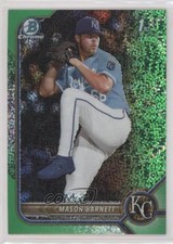 2022 Bowman Draft Chrome Green Sparkle Refractor 2/99 Mason Barnett 02d2